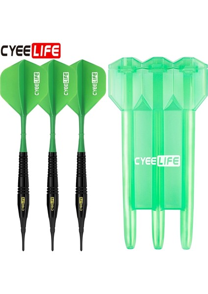 Yeşil Stil Cyeelife Profesyonel Pirinç Yumuşak Uçlu Dart 18G Dart Tutuculu, Elektronik Dart Tahtası Için, Ev Dart Plastik Uç Seti (Yurt Dışından)