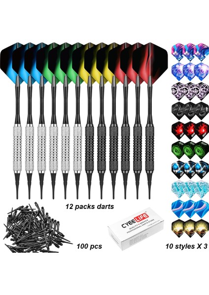 Sarı Stil Cyeelife Dart Seti Çoklu Stiller Dart Uçuşları Profesyonel Dart Elektronik Dart Tahtası Aksesuarları Için Yumuşak Plastik Uçlar Seti (Yurt Dışından) fiyatları