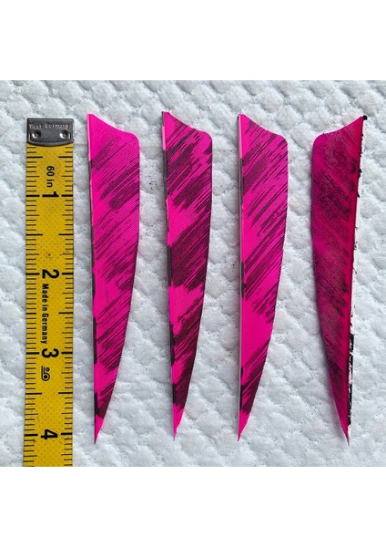 Floresan Pembe Tarzı Hi-Q 4 Inç Avcılık Ok Tüyleri Kalkan Kesim Fletches Mürekkep Boyama Türkiye Tüyleri Fletching Okçuluk Aksesuarları (Yurt Dışından)