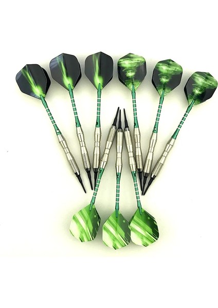 No.6 Tarzı 3 Adet Profesyonel Dart Seti 18G Yeşil Yumuşak Uçlu Dart Alüminyum Alaşımlı Dart Atma Oyunu (Yurt Dışından)