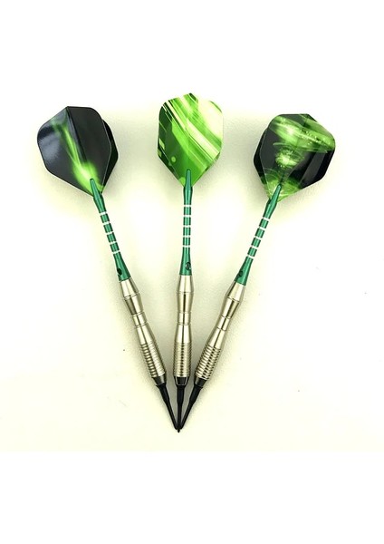 No.6 Tarzı 3 Adet Profesyonel Dart Seti 18G Yeşil Yumuşak Uçlu Dart Alüminyum Alaşımlı Dart Atma Oyunu (Yurt Dışından)