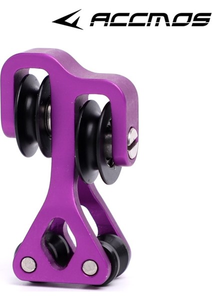 Mor Tarzı Alüminyum Alaşımlı Makaralı Kablo Slaytı "bar Yay Dize Bölücü Rulo Slayt Değiştirme Bowstring Ayırıcı Ok Kasnağı (Yurt Dışından)