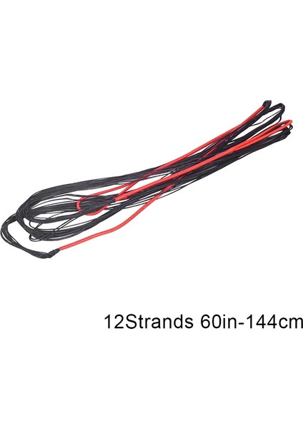 Siyah Kırmızı 60IN Tarzı 12 Tel Okçuluk Olimpik Yay Longbow Bowstring Fit Değiştirin 58''-70''bow Siyah ve Kırmızı Yay Dize Çekim Aksesuarları (Yurt Dışından)