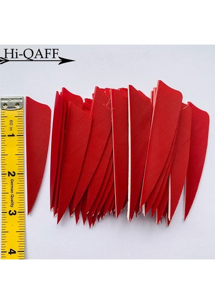 Zeytin Yeşili Tarzı Hi-Q 3 Inç Doğal Hindi Tüyleri Kalkan Kesim Okçuluk Fletches Tüy Ok Fletching 3'' Kanatlar Kırmızı (Yurt Dışından)