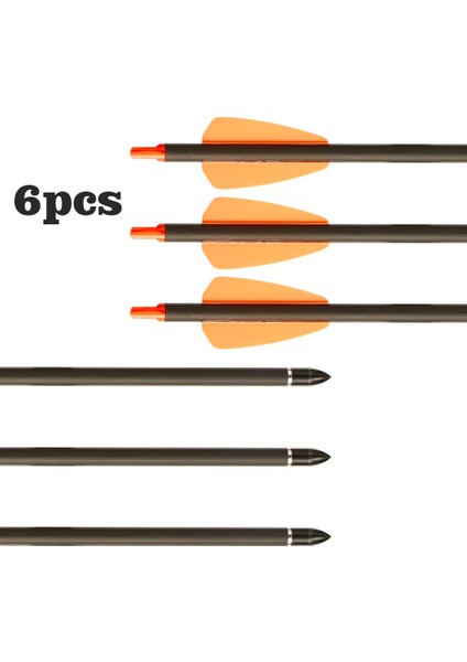 6 Adet3 Tarzı Toparchery Adet Taktik Avcılık Okları 15" Askeri Plastik Tatar Yayı Avcılık Küçük Cıvata Çelik Ok Okçuluk Aksesuarı (Yurt Dışından)
