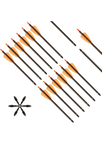 6 Adet3 Tarzı Toparchery Adet Taktik Avcılık Okları 15" Askeri Plastik Tatar Yayı Avcılık Küçük Cıvata Çelik Ok Okçuluk Aksesuarı (Yurt Dışından) modelleri