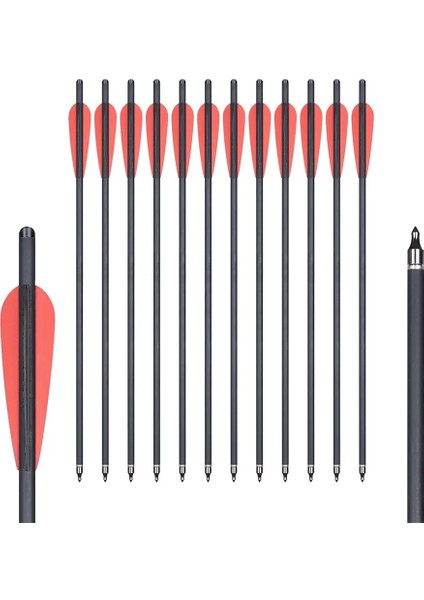 6 Adet Tarzı Arbon Tatar Yayı Cıvataları 20'' Od Oon Nock Avcılık Arbalet Okları Açık Hava Oyunları Atış Oyunu Için Karışık Karbon Ok (Yurt Dışından) fiyatları