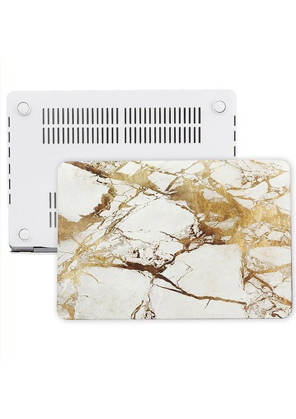 Macbook Pro Kılıf 13inç M1-M2 A1706 A1708 A1989 A2159 A2251 A2289 A2338 ile Uyumlu Mermer