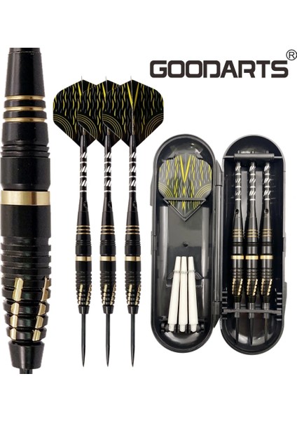 NO.32229016 Stil Goodarts Kapalı Spor Oyunları Alüminyum Şaftlı Profesyonel Iğne Pirinç Namlu Noktası Uçuş Seti Siyah 22G Çelik Ucu Dart (Yurt Dışından) fiyatları