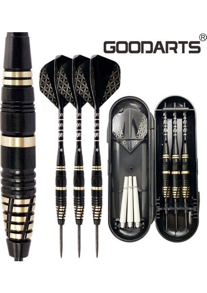 NO.32229016 Stil Goodarts Kapalı Spor Oyunları Alüminyum Şaftlı Profesyonel Iğne Pirinç Namlu Noktası Uçuş Seti Siyah 22G Çelik Ucu Dart (Yurt Dışından) modelleri