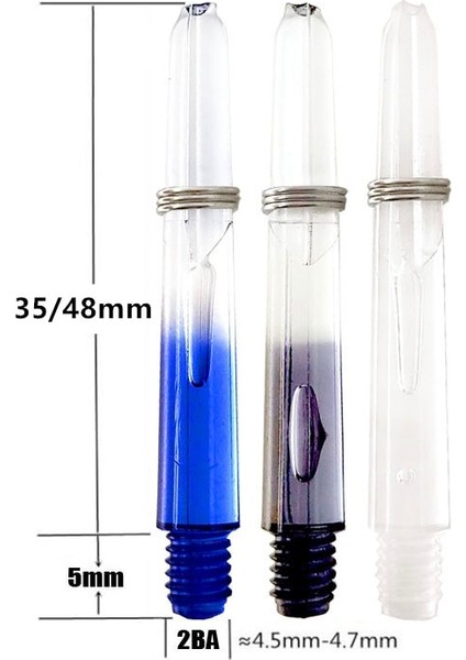 35MM 30PCS Siyah Stil Fox Gülen Dart Milleri mm Naylon Plastik 2ba Vida (Yurt Dışından) modelleri