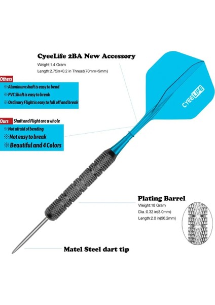 Siyah Stil Cyeelife 20G Profesyonel Çelik Ucu Yeni Tek Parça Şaftlı Dart Düşmeyin ve Kırılması Kolay Değil (Yurt Dışından) modelleri