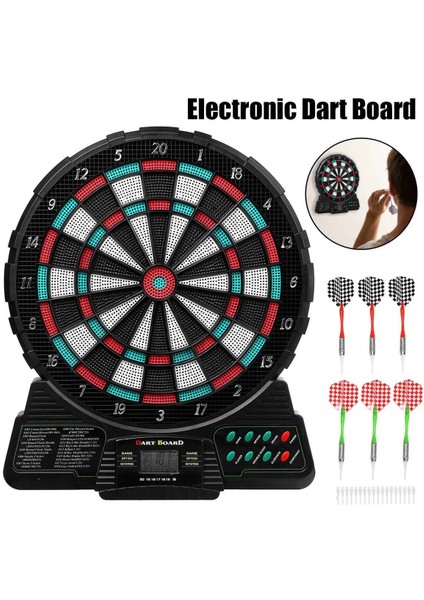 Tip C Stili Otomatik Puanlama Dart Tahtası Profesyonel Elektronik Dart Tahtası Ofis Parti Bar Oyunları Eğlence Aracı Yumuşak Dart Hedef Tahtası (Yurt Dışından)