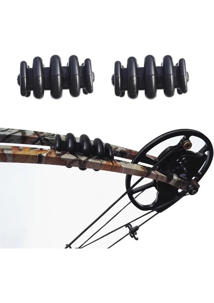 Siyah Stil 2 Adet Okçuluk Yay Sabitleyici Kauçuk Sönümleme Bileşik Yay Uzuvları Açık Spor Çekim Için Amortisör Avcılık Aksesuarları (Yurt Dışından)