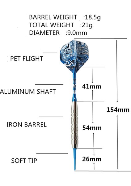 20 Adet Redji Kanadı C2 Stili Et 18GGG Profesyonel Elektronik Yumuşak Uçlu Dart Dart Kutulu Dart Dart Uçuşları Siyah Dart Mili Gyh (Yurt Dışından)