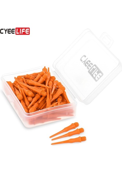 Turuncu Tarzı Cyeelife Profesyonel Plastik Dart Ipuçları, Yedek Dart Noktaları, 8 Renk, CL18STYLE (Yurt Dışından)