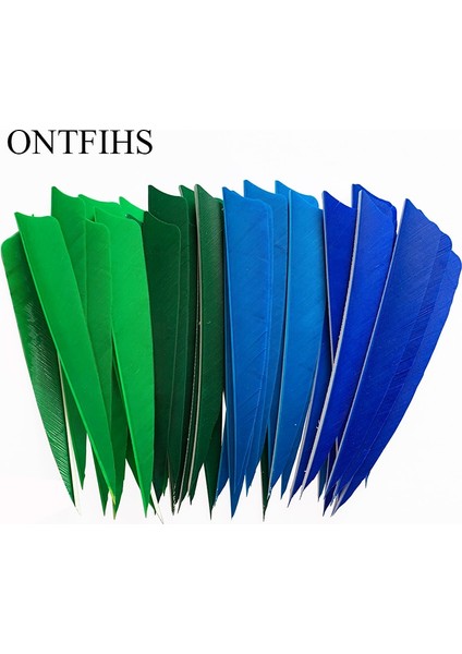 Floresan Sarı Tarzı Hi-Q 5 "ok Tüyleri Gerçek Hindi Tüy Okçuluk Ok Aksesuarları Fletches Tüyler Fletching (Yurt Dışından) modelleri