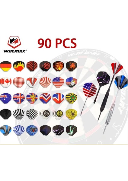 72 Adet Dart Uçuş Stili Wınmax Adet Dart Uçuşları Çoklu Stiller Renkli Pet Standart Yedek Dart Kuyruk Kanadı Yumuşak Yapraklar Pvc Aksesuarlar (Yurt Dışından)