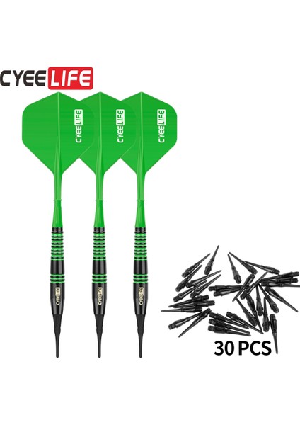 Chaoduo Shop Yeşil Stil Cyeelife 16G Yumuşak Dart Bakır Dart Namlu Elektronik Dart Bar Oyunları 30SOFT Dart Rengi (Yurt Dışından)