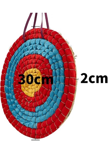 30CM 2cm Tarzı 1 Katman 2cm * 30CM Saman Hedef Kırmızı Mavi Yuvarlak Hedef Dart Için Güçlü Dayanıklı Okçuluk Çocuklar Yay Çekim Uygulaması (Yurt Dışından)