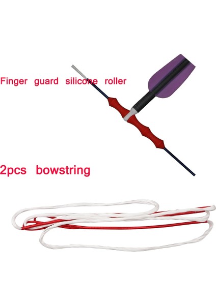 140CM Tarzı Toparchery 14 Strands Dacron Yay Dize El Yapımı Değiştirilebilir Okçuluk Geleneksel Uzun Yay Için Olimpik Bowstring Redblack (Yurt Dışından)