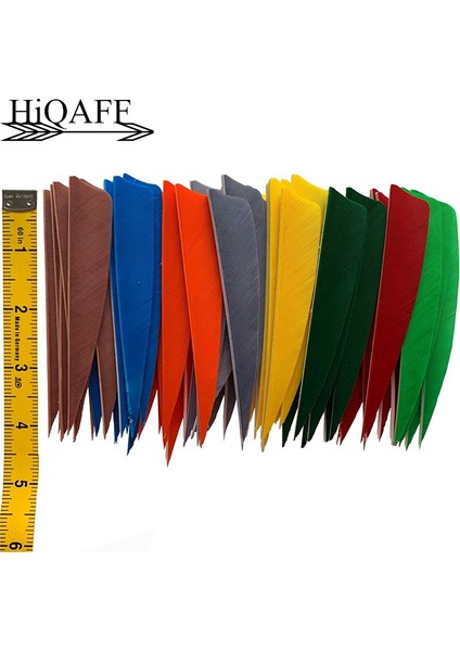 Floresan Sarı Tarzı Hi-Q 4 Inç Sağ Kanat Türkiye Tüy Ok Fletching Okçuluk Avcılık Ok Fletching Okçuluk Aksesuarları (Yurt Dışından)
