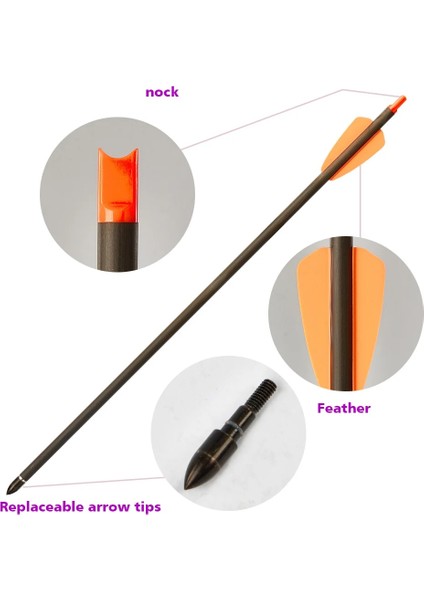 6 Adet Tarzı Toparchery Adet Taktik Avcılık Okları 15" Askeri Plastik Tatar Yayı Avcılık Küçük Cıvata Çelik Ok Okçuluk Aksesuarı (Yurt Dışından) fırsatları