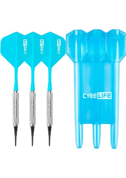 Mavi Stil Cyeelife Profesyonel Dart Plastik Uç Seti 16G, Alüminyum Şaftlarcyeelife Yeni Flights And Shaftstaşıma Çantası, Yumuşak Uçlu Dart (Yurt Dışından)