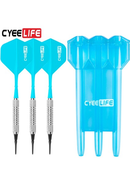 Mavi Stil Cyeelife Profesyonel Dart Plastik Uç Seti 16G, Alüminyum Şaftlarcyeelife Yeni Flights And Shaftstaşıma Çantası, Yumuşak Uçlu Dart (Yurt Dışından)