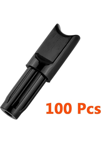 100 Adet Siyah Stil Pcs Menisküs Şekli Nocks Orangeblack Yarım Ay Arbalet Cıvataları Nock Ok Iç Şaft Od Avcılık Okçuluk Için (Yurt Dışından)