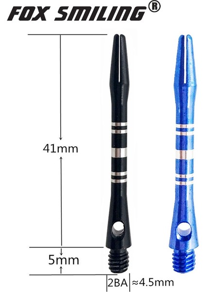 Black3 Stilini Ayarla Fox Gülen Alüminyum Dart Milleri ve Dart Uçuş Seti Tüy Yaprakları Dart Aksesuar Seti (Yurt Dışından)