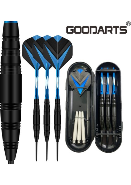 MAVİ-3321902B3 Stili Goodarts Profesyonel Nokta Namlu Dart Iğneli Kapalı Spor Oyunları 21G Standart Çelik Ucu Dart Kılıfı Alüminyum Şaftlar Uçuş Seti (Yurt Dışından)