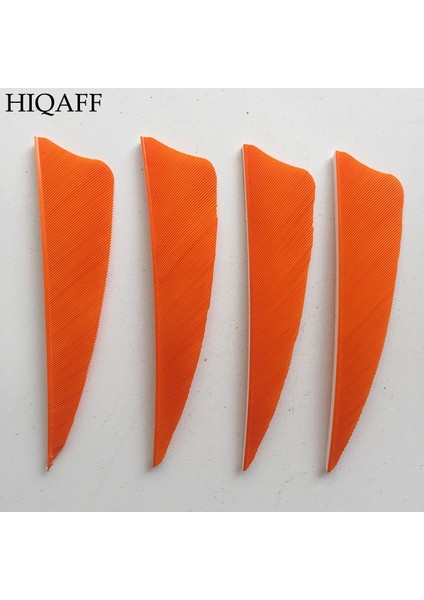 Açık Turuncu Tarzı Hi-Q 3 Inç Doğal Hindi Tüyleri Kalkan Kesim Okçuluk Fletches Tüy Ok Fletching 3'' Kanatlar Kırmızı (Yurt Dışından)