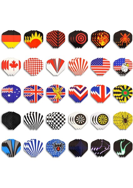 90 Adet Dart Uçuş Stili Wınmax Adet Dart Uçuşları Çoklu Stiller Renkli Pet Standart Yedek Dart Kuyruk Kanadı Yumuşak Yapraklar Pvc Aksesuarlar (Yurt Dışından)