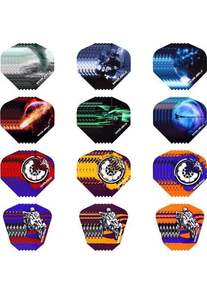 90 Adet Dart Uçuş Stili Wınmax Adet Dart Uçuşları Çoklu Stiller Renkli Pet Standart Yedek Dart Kuyruk Kanadı Yumuşak Yapraklar Pvc Aksesuarlar (Yurt Dışından)