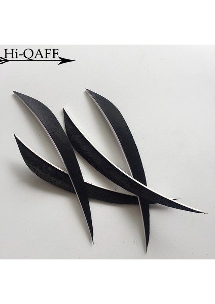 Siyah Stil Hi-Q 5 Inç Türkiye Tüy Ok Fletching Okçuluk Aksesuarları Avcılık Atış - Söğüt Yaprağı Şekli (Yurt Dışından)