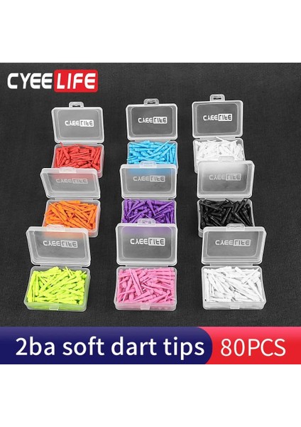 Kırmızı Stil Cyeelife Profesyonel Plastik Dart Ipuçları, Yedek Dart Noktaları, 8 Renk, CL18STYLE (Yurt Dışından)