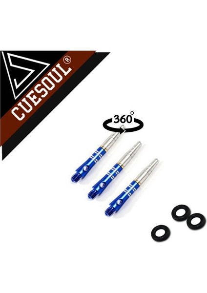 Mavi 35MM Tarzı Cuesoul mm Alüminyum Dart Şaftları 2ba Profesyonel Dart Aksesuarları 4 Renk (Yurt Dışından)