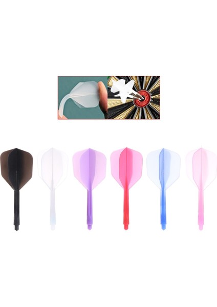 Pembe Stil Lastik Profesyonel Dart Uçuşları 2ba Vidalı Yumuşak Dayanıklı Dart Kuyruğu (Yurt Dışından)