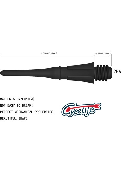 Beyaz Stil Cyeelife Plastik Dart Iğneleri Yumuşak Uçlu Dart ve Elektronik Dart Tahtası Için 2ba Pom Puanları, Çok Renkli Seçenekler CL04 (Yurt Dışından)
