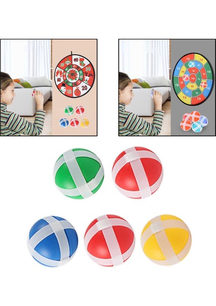 Dart 7.5X2CM Stili Plastik Dart Mükemmel Kapalı Oyunlar Çocuklar Için Yapışkan Top Yuvarlak Yapıştırıcı Kumaş Dart Tahtası Oyunu, El-Göz Koordinasyonunu Iyileştirme (Yurt Dışından)