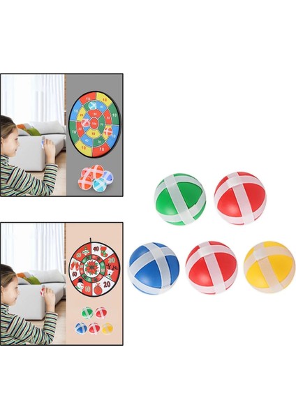 Dart 7.5X2CM Stili Plastik Dart Mükemmel Kapalı Oyunlar Çocuklar Için Yapışkan Top Yuvarlak Yapıştırıcı Kumaş Dart Tahtası Oyunu, El-Göz Koordinasyonunu Iyileştirme (Yurt Dışından)