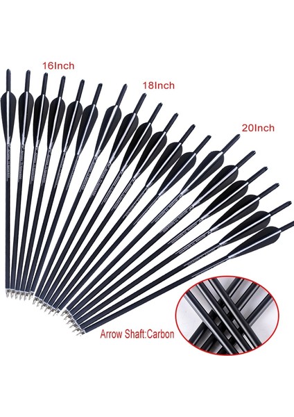 9PC13.5 Inç Tarzı P Avcılık Okçuluk Ok Rossbow Avcı Cıvataları Karbon Oklar 3ınchvanes Fletching F Hedef Atış (Yurt Dışından)