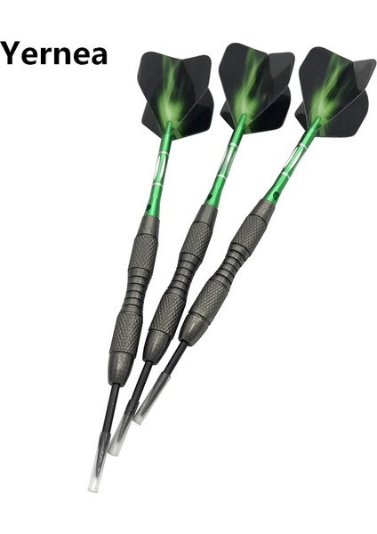Yernea Profesyonel Sert Dart Yüksek 20G Çelik Ucu Dart Tungsten Çelik Varil Yeşil Alüminyum Dart Milleri Uçuşlar (Yurt Dışından)
