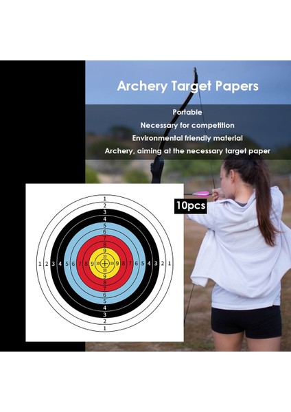 10 Adet Tarzı M Profesyonel Okçuluk Hedefleri Kağıt Uygulama Ok Dart Tahtası Yay Ok Dart Kağıtları Avcılık Ateşi Aksesuarları (Yurt Dışından) fırsatları