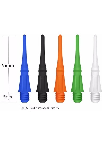 Siyah 50 Adet Tarzı Fox Gülen mm Mavi 2ba Elektronik Dardos Ucu Için Profesyonel Dart Yumuşak Ucu (Yurt Dışından)