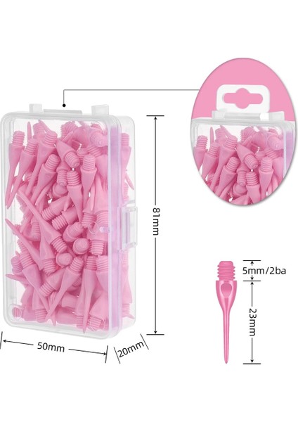 Pembe Tarzı Cyeelife Profesyonel Plastik Dart Ipuçları, Yedek Dart Noktaları, 8 Renk (Yurt Dışından)