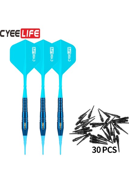 Mavi Stil Cyeelife 18G Bakır Dart Namlu Elektronik Yumuşak Ipuçları Dart Dart Bar Oyunları 30SOFT Dart Ipuçları (Yurt Dışından)