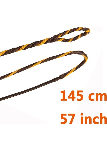 145CM Sarı Kahverengi Tarzı 2 Adet Yedek Yay Dize 16 Strand Bowstrings Okçuluk Olimpik Yay Aksesuarları Için Yüksek Mukavemetli Polietilen Elyaf (Yurt Dışından)