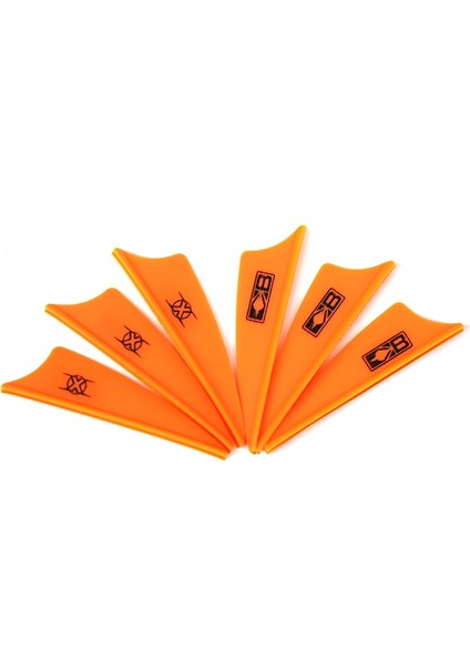1.75 Inç Turuncu Tarzı Okçuluk Bolt Fletching Vane Inch Crossbow Ok Tüyü Dıy Avcılık ve Çekim Için Tpu Tüy (Yurt Dışından)